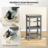 Rolling Kitchen Storage Trolley Cart Cupboard Island Stainless Steel Counter Top