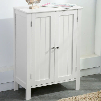 Modern White Sideboard 2 Door 3 Shelves Cabinet Cupboard Unit Storage Furniture