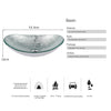 Bathroom Countertop Basin Sink Vanity Wash Bowl Art Tempered Glass Tap Waste Set