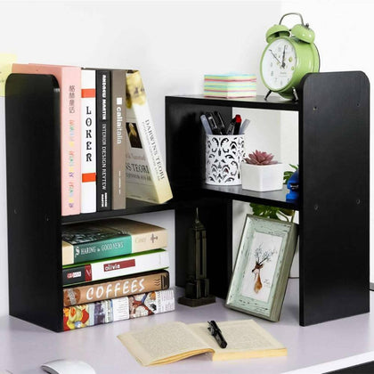 DIY Adjustable Table Desktop Bookshelf Display Shelf Desk Organizer Bookcase