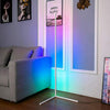 Modern RGB LED Corner Floor Lamp Metal Standing Lamp Home Atmosphere Lighting UK