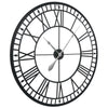Large Metal Home Wall Clock Big Roman Numberals Giant Open Face 80cm Round