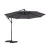 Mondeer 3M Garden Banana Parasol Cantilever Parasol Crank Handle with Solar LED