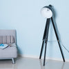 Tripod Floor Lamp Retro Studio Lampshade Reading Light Wooden Legs Adjustable