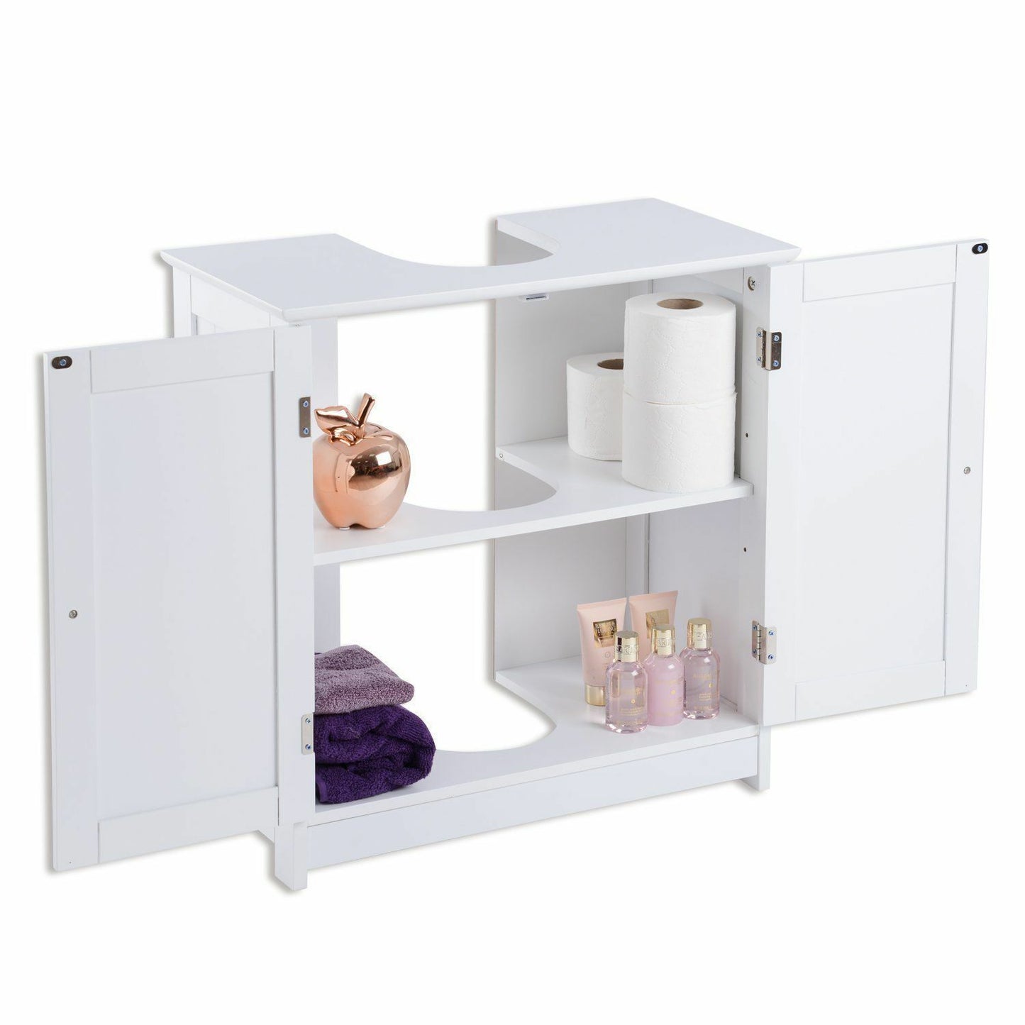Bathroom Sink Cabinet Under Basin Vanity Unit Cupboard Storage Furniture White