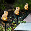 LED Solar Powered Garden Lights Owl Animal Rabbit Lawn Ornament Waterproof Lamp
