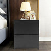 2 Drawers Bedside TableCabinet Nightstand ChestofDrawer Storage Bedroom Black UK