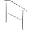 1 to 3 Step Railing Stainless Steel Adjustable Outdoor Stair Handrail Deco
