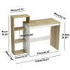Computer Desk PC Laptop Table Workstation w/ 3 Book Shelf Office Study Home UK