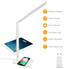 USB Charge LED Desk Table Lamp QI Wireless Phone Charger Read Study Night Light