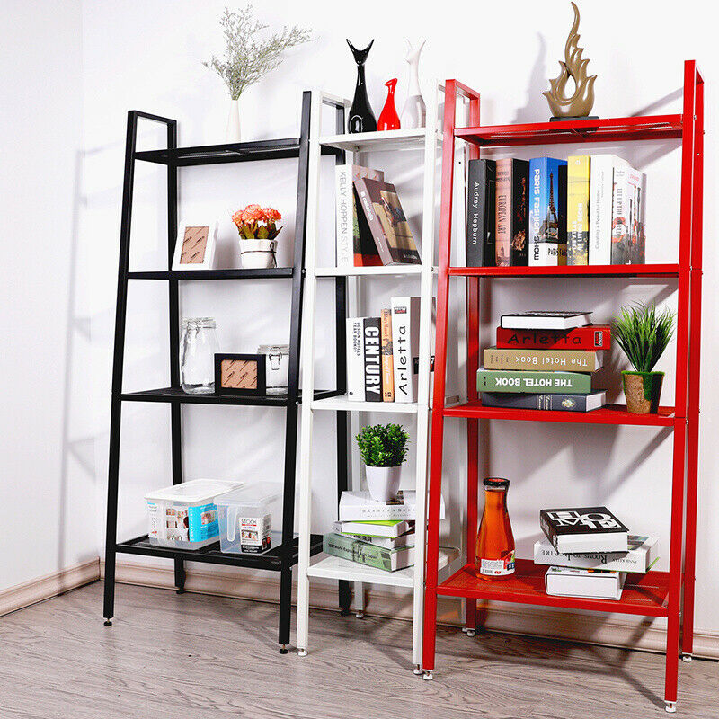 5 Tier Industrial Metal Display Book Storage Shelving Unit Bookcase Bookshelf UK
