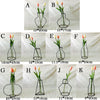 Creative Art Style Retro Iron Line Flowers Vase Metal Plant Holder -