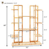 Extra Large Bamboo 11 Tier 17 Potted Plant Stand Rack Multiple Flower Pot Shelf