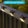 4 PACK LED Solar Powered Light Outdoor Garden Security Wall Fence Gutter Lights