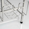 2 Tiers Heavy Duty Dish Drainer Rack Cutlery Drying Holder Stainless Steel UK~