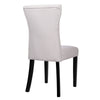 Set of 2 PU Leather Armless Accent Chair with Wooden Legs Side Chair Dining Room