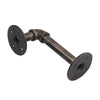 4pcs Shelves Brackets Industrial Antique Pipe Black Iron Wall Mounted Hanging