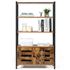 Storage Cabinet Wooden Floor Kitchen Cupboard Open Shelves Freestanding
