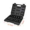 1/2" Drive Metric Deep Impact Socket 16 Piece 10-32mm in Case Garage Quality