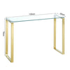 Tempered Glass Console Table Stainless Steel Chrome Legs Living Room Furniture