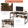 Large Rustic Home Office Desk Storage Shelf Laptop Study Workstation Table