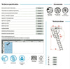 Metal Wood Folding Loft Ladder Hatch 55cm x 110cm (H-280cm) Timber Attic Stairs