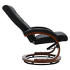 Executive Swivel Lounge Recliner Chair High Back &Footstool Armchair Padded Sofa