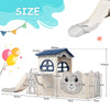 4 in 1 Kids Toddlers Children's Garden Slide Playpen Playhouse Cabin Table Set