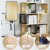 Modern Wood Bookcase Bookshelf S Shape 3 Tier Shelves Free Standing Storage Unit
