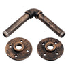 4Pcs Pipe Shelf Brackets Industrial Iron Rustic Wall Floating Shelves Supports