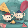 Kids Tea Set Role Play Children Tea Pot Pretend Play Party Toy with Sound &Light