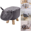 Padded Cow Shape Stool Cute Chidrens Kids Decoration Footrest Wood Frame Legs UK