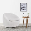 Fluffy Sherpa Upholstered Tub Armchair 360º Rotating Barrel Armchair Sofa Chair