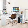 Corner Computer Desk L-shaped PC Table with Shelf Home Office Study Workstation