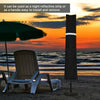 Mondeer 2.7M/3M Garden Parasol Tilt Sun Shade Umbrella 32 LED Light Hand Crank