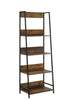 Abbey Rustic Industrial Retro Ladder Bookcase Desk Shelving Shelf Unit 4 Tier