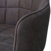 2* Brown/Grey Faux Leather/PU Dining Chairs Armchairs Padded Office Dining Room