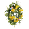 LED Easter Wreath with Light Colorful Eggs Spring Wall Door Garland Hanging Deco