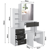 Dressing Table With Drawer, Mirror Stool Set Bedroom Makeup Desk Vanity Table