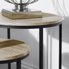 2 x Natural Effect Nest of Tables Room Furniture Home Decor Living Side