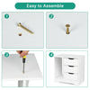 Chest of 3 Drawers Bedside Table Cabinet Nightstand Storage Side Cupboard White