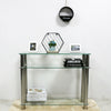 Modern 3 Tier Glass Console Table With Chrome Legs Hall Table Home Living Room