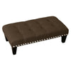 Upholstered Fabric Footstool Bench Ottoman Pouffe Chair Chesterfield Style Seat