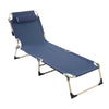 Folding Portable Recliner Single Reclining Chair Outdoor Garden Beach Lounger
