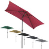 2x3M Garden Parasol Rectangle Umbrella Sun Shade Outdoor Patio Beach Crank Tilt