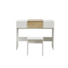 Flip-up Mirror Jewelry Storage Dressing Table Desk Stool Set Bedroom Furniture