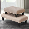 Upholstered Fabric Footstool Bench Ottoman Pouffe Chair Chesterfield Style Seat