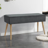 Upholstered Dining Bench Corduroy Stool Home Seating Hallway Waiting Room Bench