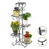 42" Tall 5Tier Metal Shelves Plant Stand Garden Patio Flower Storage Rack Holder