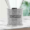 Sparkly Crushed Diamond Crystal Filled Utensil Holder Kitchen Storage Spoon UK